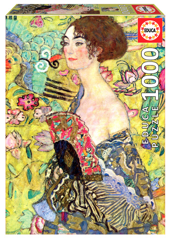 Puzzle 1000 el. Dama z wachlarzem, Gustav Klimt