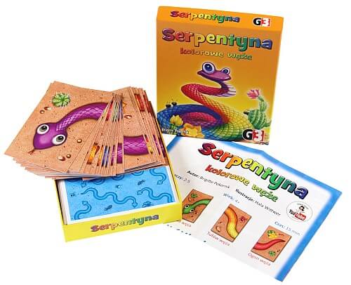 Zawartość pudełka gry Serpentyna Kolorowe węże