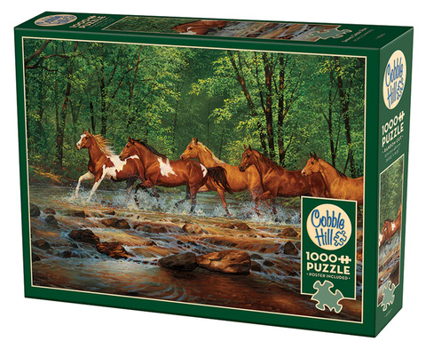 Puzzle 1000 el. Galopem przez rzekę