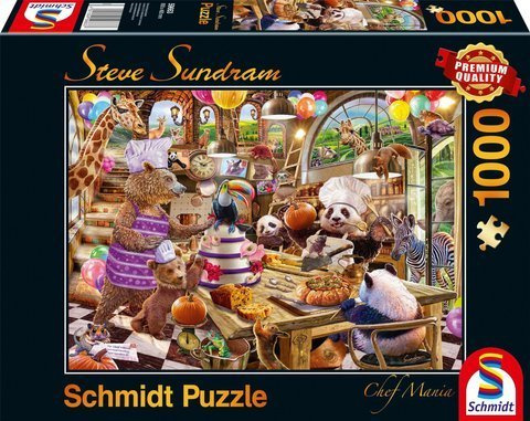 PQ Puzzle 1000 el. STEVE SUNDRAM Zwierzaki w kuchni (Chef Mania)