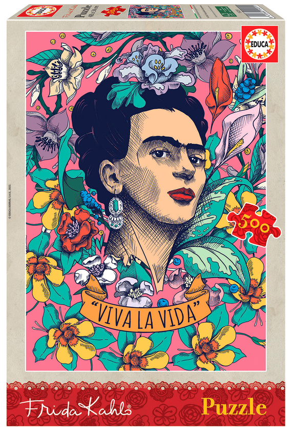 Puzzle 500 el. Viva La Vida, Frida Kahlo