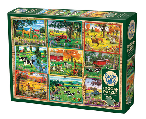 Puzzle 1000 el. Pocztówki z farmy
