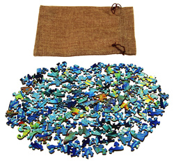 Puzzle drewniane / kolorowe 125 el. - Żółw morski