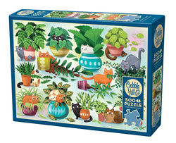 Puzzle 500 el. Koty kontra rośliny