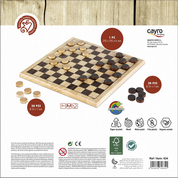 Warcaby drewniane (634)