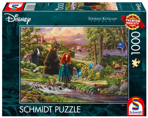 PQ Puzzle 1000 el. THOMAS KINKADE Merida Waleczna (Disney) OUTLET