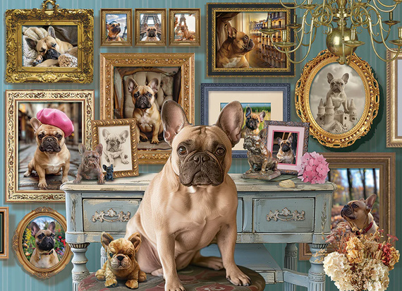 Puzzle 500 el. Buldog francuski