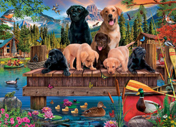 Puzzle 350 el. Szczeniaki i kaczki