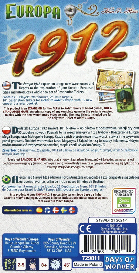 Wsiąść do pociągu: Europa 1912
