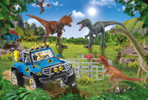 Puzzle 60 el. SCHLEICH Dinozaury + figurka