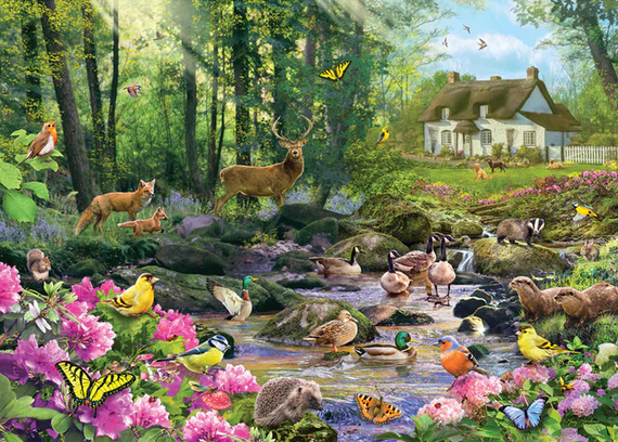 Puzzle 1000 el. Na skraju lasu