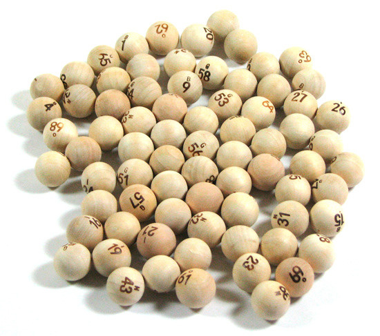 Bingo (akcesoria) - zestaw 75 piłeczek (24 mm) (HG)