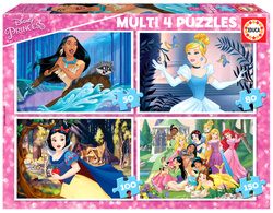 Puzzle 50 el. + 80 el. + 100 el. + 150 el. Księżniczki z bajek Disneya