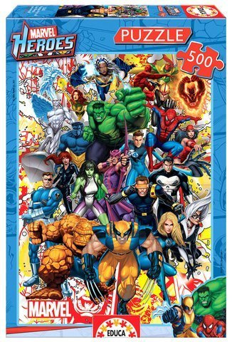 Puzzle 500 el. Superbohaterowie Marvela