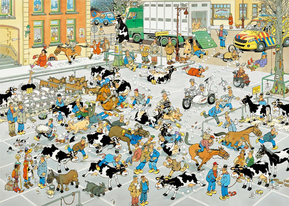 Puzzle 1000 el. JAN VAN HAASTEREN Giełda zwierząt