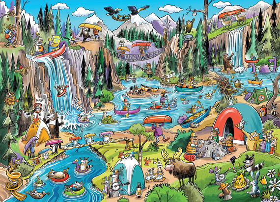 Puzzle 1000 el. Weekend w kajaku