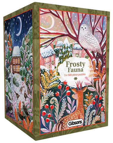 Puzzle 3 x 500 el. Mroźna fauna