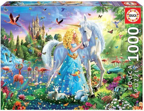 Puzzle 1000 el. Księżniczka i jednorożec