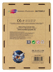 Puzzle drewniane / kolorowe 200 el. - Motyl OUTLET