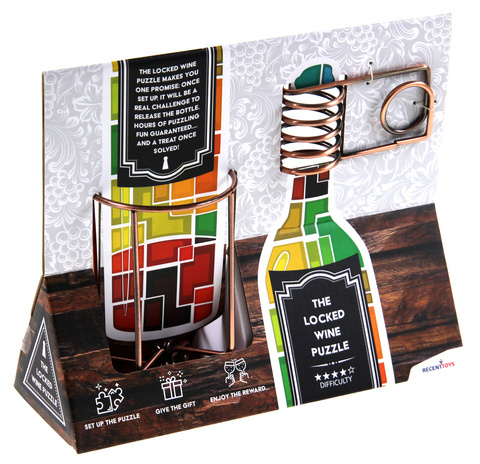 The Locked Wine Puzzle (Wyciągnij butelkę) - łamigłówka Recent Toys - poziom 4/5