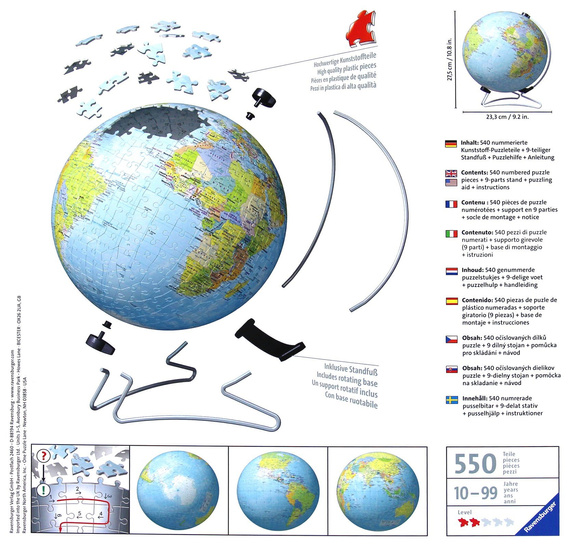 Puzzle 3D - Globus