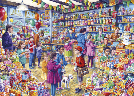 Puzzle 500 el. XL Sklep ze słodyczami