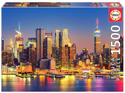 Puzzle 1500 el. Manhattan nocą / Nowy Jork