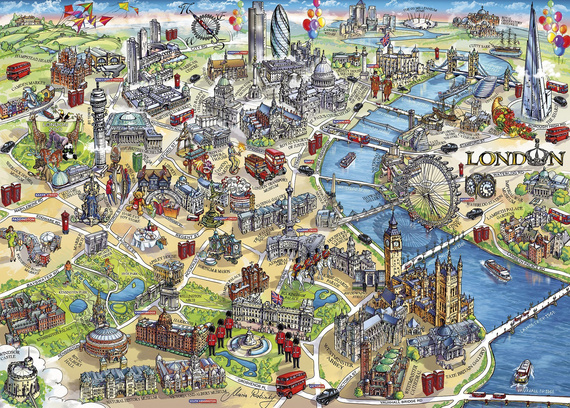 Puzzle 1000 el. Zabytki Londynu