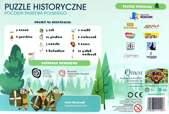 Puzzle historyczne - Początki państwa polskiego OUTLET