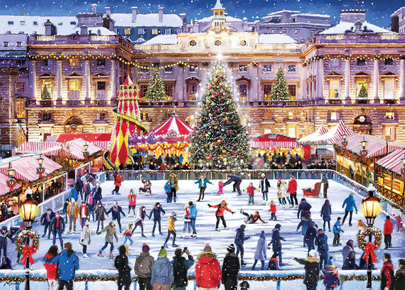 Puzzle 1000 el. Łyżwy przy Somerset House / Londyn / Anglia