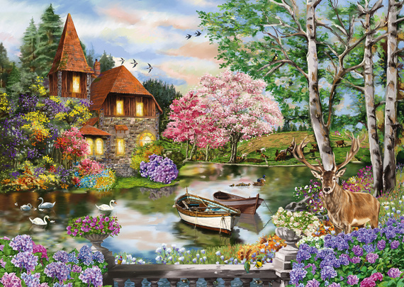 PQ Puzzle 1000 el. Dom nad jeziorem