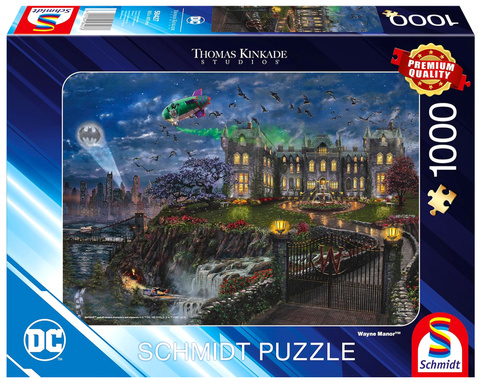 PQ Puzzle 1000 el. THOMAS KINKADE Batman: Rezydencja Bruce'a Wayne'a (DC)