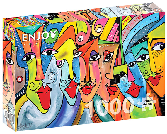 Puzzle 1000 el. Kolorowe twarze