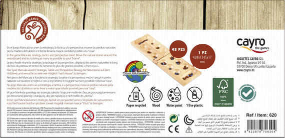 Mancala (Kalaha) (drewniana) (620)