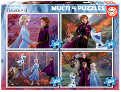 Puzzle 50 el. + 80 el. + 100 el. + 150 el. Kraina Lodu II