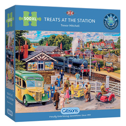 Puzzle 500 el. XL Przysmaki na stacji kolejowej