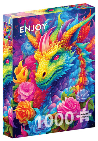 Puzzle 1000 el. Kolorowy smok