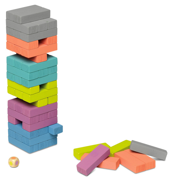 Drewniana wieża (kolorowe drewno) (3619)