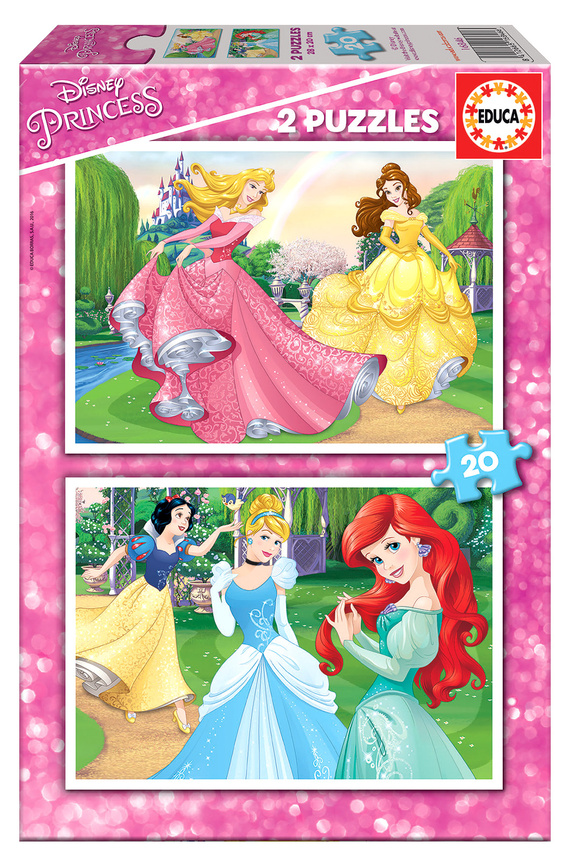 Puzzle 2 x 20 el. Księżniczki z bajek Disneya