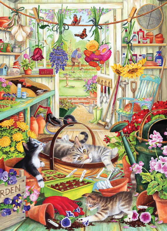 Puzzle 500 el. Zabawa w ogrodzie