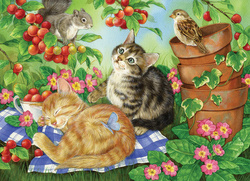 Puzzle 350 el. Pod wiśniowym drzewem