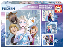 Puzzle 12 el. + 16 el. + 20 el. + 25 el. Kraina Lodu OUTLET