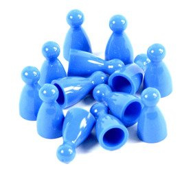 Pionki do gry z główką - niebieskie - pakiet 100 szt.