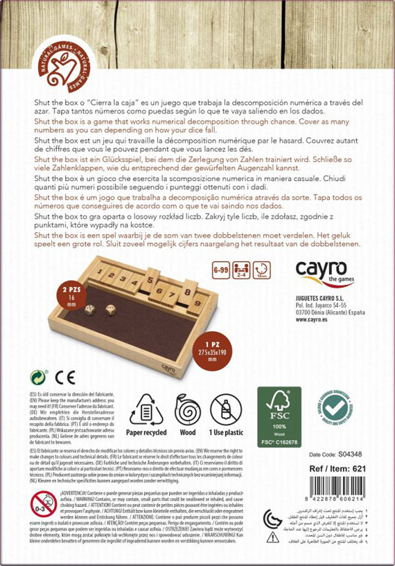 Shut The Box (drewniane) (621)