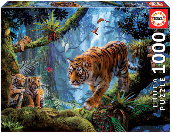 Puzzle 1000 el. Tygrysy na drzewie