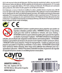 Zestaw do gry Casino: plastikowy kubek + kości oczkowe (073/1)
