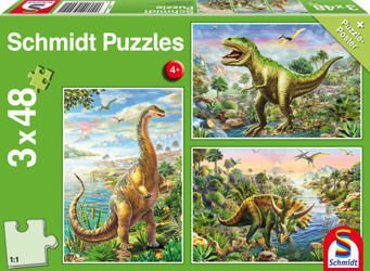 Puzzle 3 x 48 el. Dinozaury