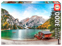 Puzzle 3000 el. Jezioro Braies / Włochy