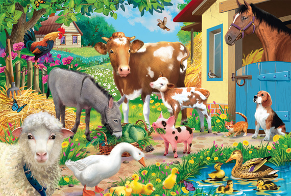 PQ Puzzle 60 el. Zwierzęta na farmie