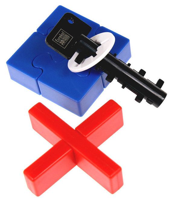 Łamigłówki INTELLIGENT (Key Maze, Square Jigsaw, Cross Puzzle)